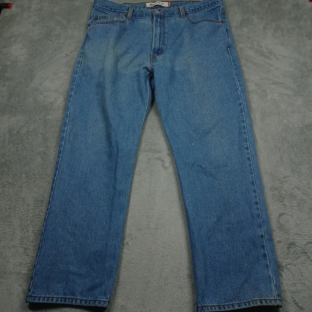 Levis 505 Jeans‎ Mens 40x30 Blue Denim Distressed Pockets Cotton Casual Y2K